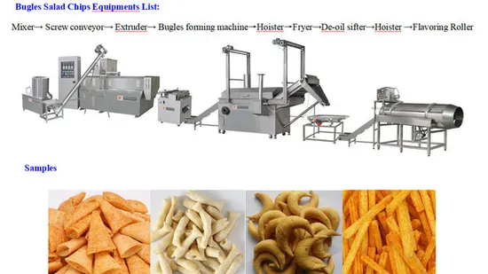Snacks Food Making Machine Doritos Corn Chips Processing Line