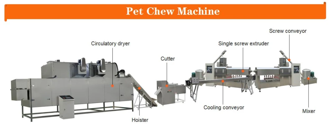 Automatic Pet Dog Treats Dental Chews Snack Food Extruder Processing Machine Production Line