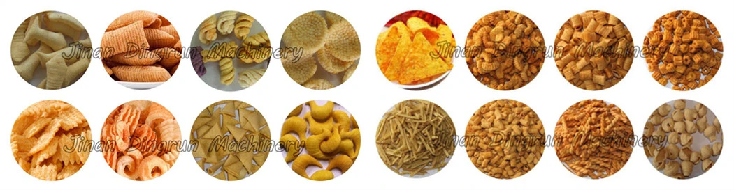 CE Approved Fully Automatic Fried Bugles Pellets Snack Food Processing Equipemnt Machine Production Line