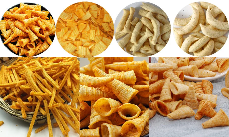 Frying Wheat Flour Snack Food Production Line Corn Doritos Tortilla Chips Processing Maker Plant Cone Bugles Snacks Food Making Machine