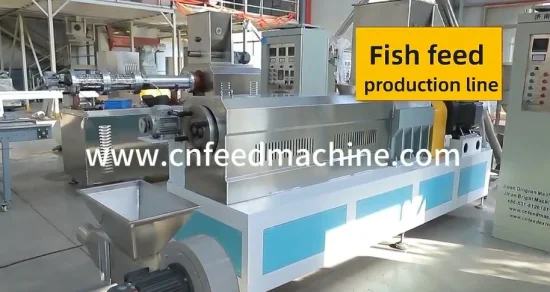 Automatische schwimmende Fischfutter-Pellet-Verarbeitungs-Extruder-Maschine, Hersteller von Fischgarnelen-Lebensmittelproduktionslinien, Fischfutter-Herstellungsmaschine, Extruder