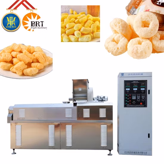 Doppelschnecken-Extruder-Mais-Puff-Schokoladenfüllung, Snack-Food-Herstellung, Extruder-Maschinenverarbeitungsausrüstungslinie